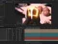 Dłonie otoczone płomieniami, efekt stworzony w After Effects.