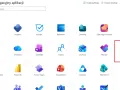 Widok pulpitu nawigacyjnego aplikacji, gdzie wyróżniono ikonę Power Apps.