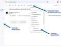 Zrzut ekranu z poczty Gmail. Strzałki wskazują opcje tworzenia i dodawania etykiet do wiadomości, pomagając w organizacji skrzynki.