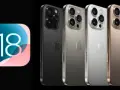 Ikona z cyfrą 18 i cztery iPhone'y w różnych kolorach: czarny, srebrny, biały i złoty. Nadchodzi iOS 18.
