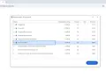 Menedżer zadań Google Chrome pokazuje, że "Karta: Nowa karta" zużywa 28 976 KB pamięci.
