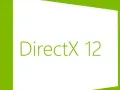 Zielony prostokąt z białym polem i napisem DirectX 12. Nowoczesna grafika, która zapowiada lepszą wydajność w grach.