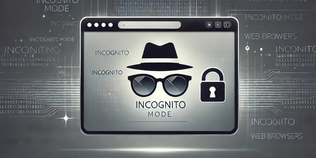 Ikona mężczyzny w kapeluszu i okularach symbolizuje tryb incognito. Zamek obok oznacza bezpieczeństwo i prywatność podczas przeglądania.