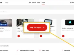 Strona wsparcia TomTom. Kliknij "Help & support", aby uzyskać pomoc.