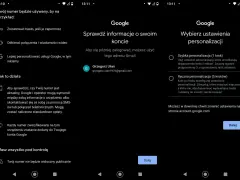 Ekran konfiguracji konta Google. Wybierz, jak założyć konto Google i spersonalizować ustawienia.