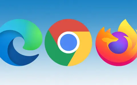 Trzy ikony przeglądarek: Edge, Chrome i Firefox. Każdy **explorer** oferuje unikalną podróż po internecie.