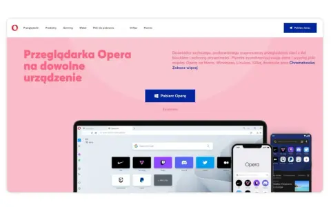 Odkryj najlepsza przeglądarka internetowa Opera na dowolne urządzenie. Szybka, bezpieczna i zsynchronizowana. Pobierz teraz!
