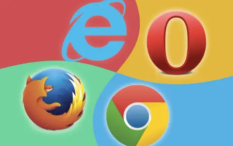 Loga przeglądarek internetowych: Firefox, Internet Explorer, Opera, Chrome. Lista popularnych przeglądarek.