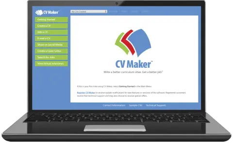 Stwórz profesjonalne CV za darmo do pobrania na laptopie z aplikacją CV Maker. Szybko i łatwo przygotuj dokumenty aplikacyjne.