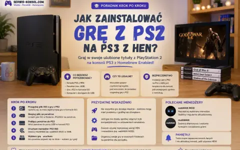 Poradnik instalacji gier z PS2 na PS3 z HEN. Użyj emulatora PS2, by zagrać w ulubione tytuły.