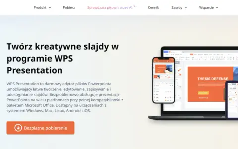 Twórz prezentacje jak na keynote. WPS Presentation to darmowy edytor plików PowerPointa, dostępny na wielu platformach.