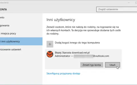 Jak usunąć konto Windows 10 i uniknąć utraty danych użytkownika