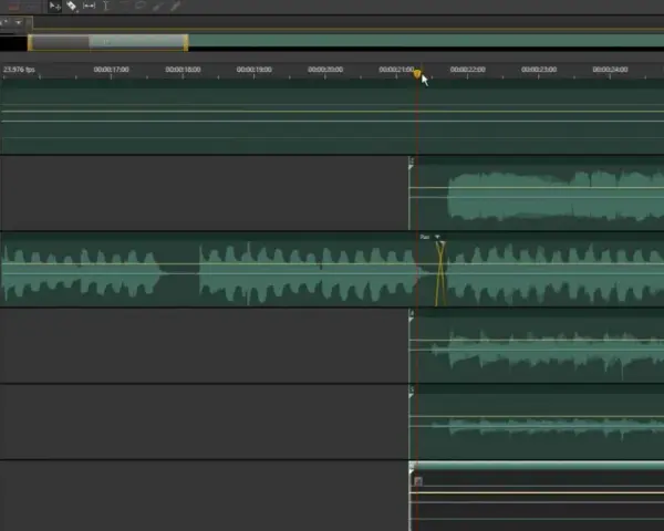 Edycja ścieżek w Adobe Audition: wokal, gitary i inne instrumenty. Widok multitrack.
