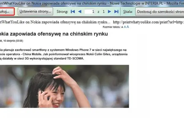 Jak wydrukować artykuł ze strony internetowej bez zbędnych elementów