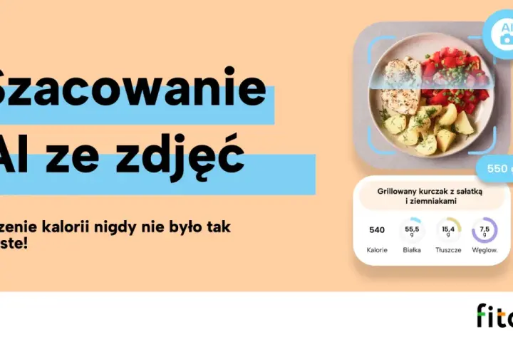 AI analizuje posiłek: grillowany kurczak z sałatką i ziemniakami. Zastanawiasz się, czy wybrać Yazio czy Fitatu? Fitatu ułatwia liczenie kalorii!
