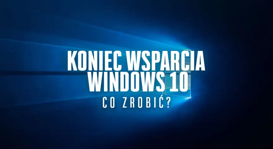 Koniec wsparcia dla Windows 10. Co zrobić? Tło z charakterystycznym dla systemu Windows gradientem.