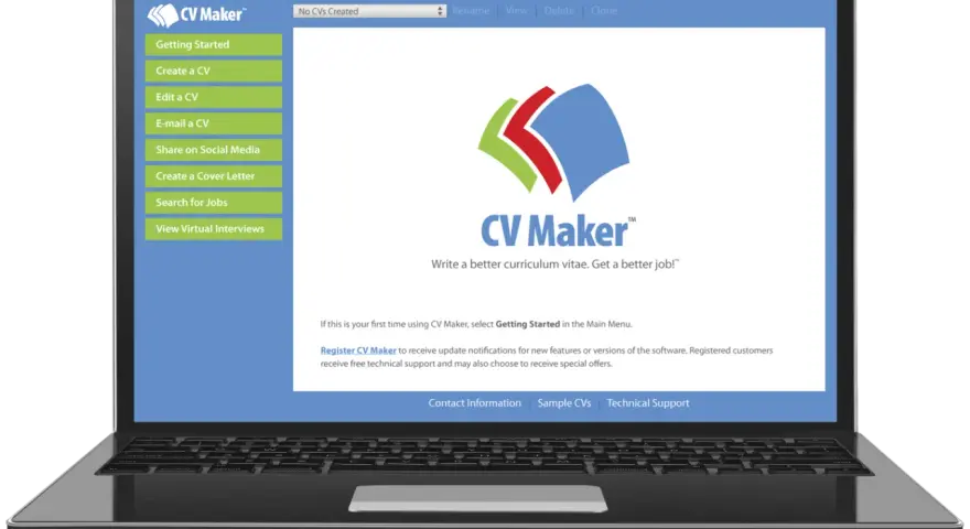Stwórz profesjonalne CV za darmo do pobrania na laptopie z aplikacją CV Maker. Szybko i łatwo przygotuj dokumenty aplikacyjne.