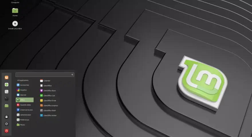 Menu z aplikacjami w Linux Mint. Zastanawiasz się, linux co to? To system operacyjny, który daje Ci wolność wyboru.