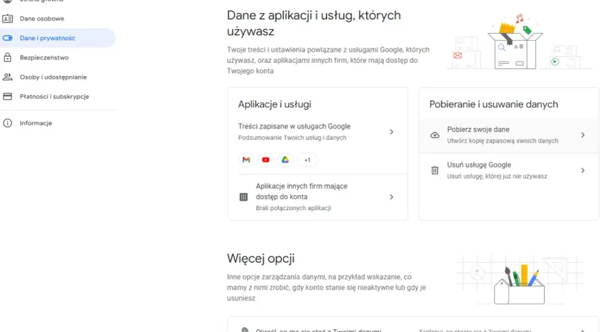 Jak usunąć konto Gmail? Na stronie "Dane i prywatność" znajdziesz opcję "Usuń usługę Google", która pozwoli Ci pozbyć się konta.