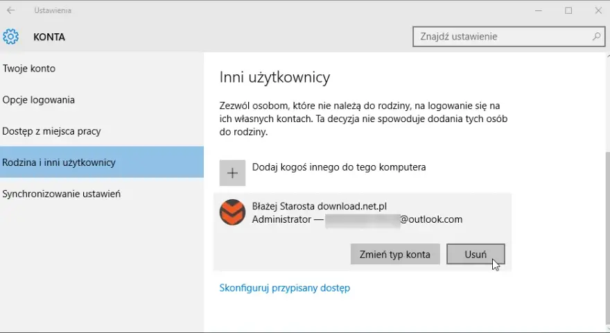 Jak usunąć konto Windows 10 i uniknąć utraty danych użytkownika
