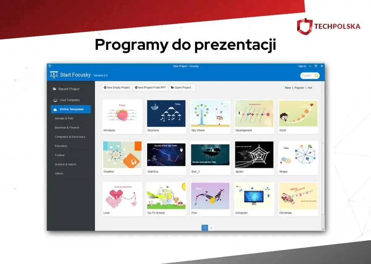 Programy do prezentacji, w tym darmowy powerpoint, oferują szablony do tworzenia atrakcyjnych slajdów.