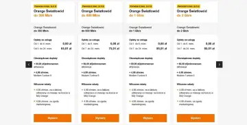 Porównanie ofert Orange Światłowód. Sprawdź, jak sprawdzić ile mam internetu w Orange, przeglądając ceny i prędkości.